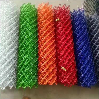 নাকল কাঁটাযুক্ত 6 Ft 9 গেজ চেইন লিঙ্ক বেড়া রোলস PVC প্রলিপ্ত